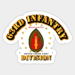 63rd Infantry Division - Blood and Fire Sticker